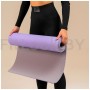 Коврик для фитнеса и йоги ONLYTOP, нескользящий, 183×61×0.6 см, цвет серый/фиолетовый