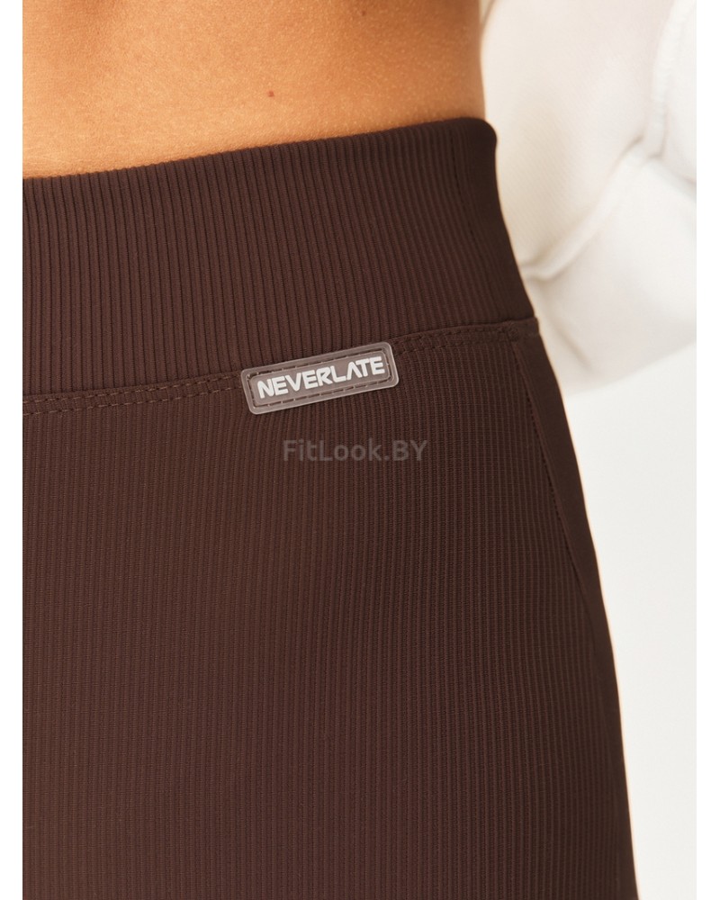 Брюки клеш в рубчик c разрезами NEVERLATE RIB Slash 