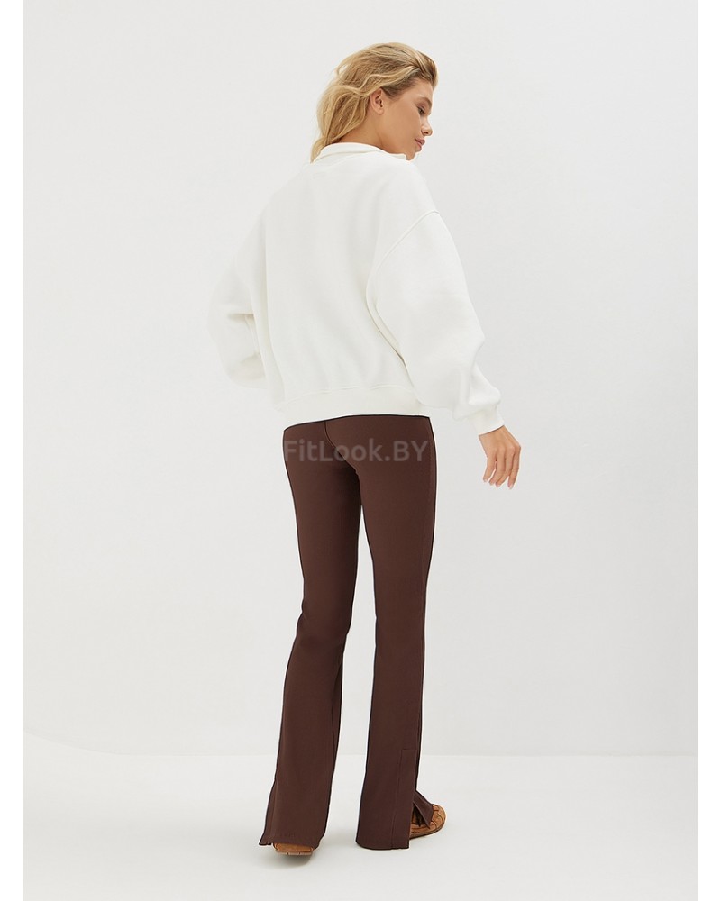 Брюки клеш в рубчик c разрезами NEVERLATE RIB Slash 