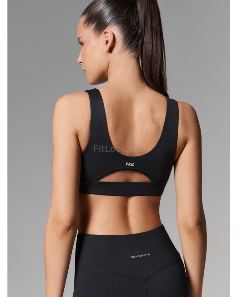 Спортивный топ-бра с фигурной вставкой U-bra NS Black 