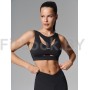Спортивный топ-бра с фигурной вставкой U-bra NS Black 