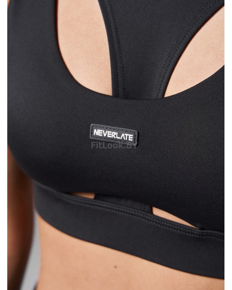 Спортивный топ-бра с фигурной вставкой U-bra NS Black 