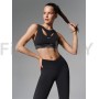 Спортивный топ-бра с фигурной вставкой U-bra NS Black 
