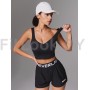 Спортивный топ-бра удлиненный Neverlate  V-BRA Long Black
