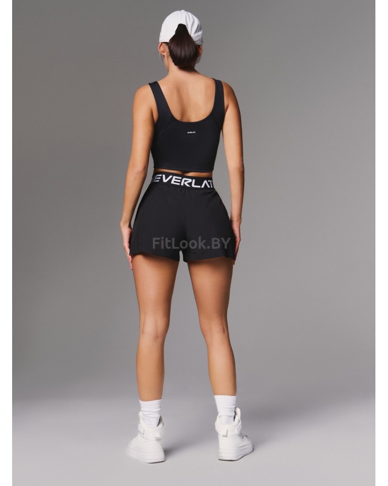 Спортивный топ-бра удлиненный Neverlate  V-BRA Long Black