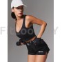 Спортивный топ-бра удлиненный Neverlate  V-BRA Long Black
