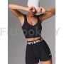 Спортивный топ-бра удлиненный Neverlate  V-BRA Long Black