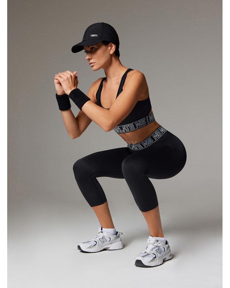 Леггинсы укороченные с высокой посадкой Neverlate