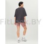 Футболка свободного силуэта ACTIVE SPORT create yourself с разрезом (графит)