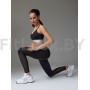 Леггинсы спортивные с карманами и вставками из сетки