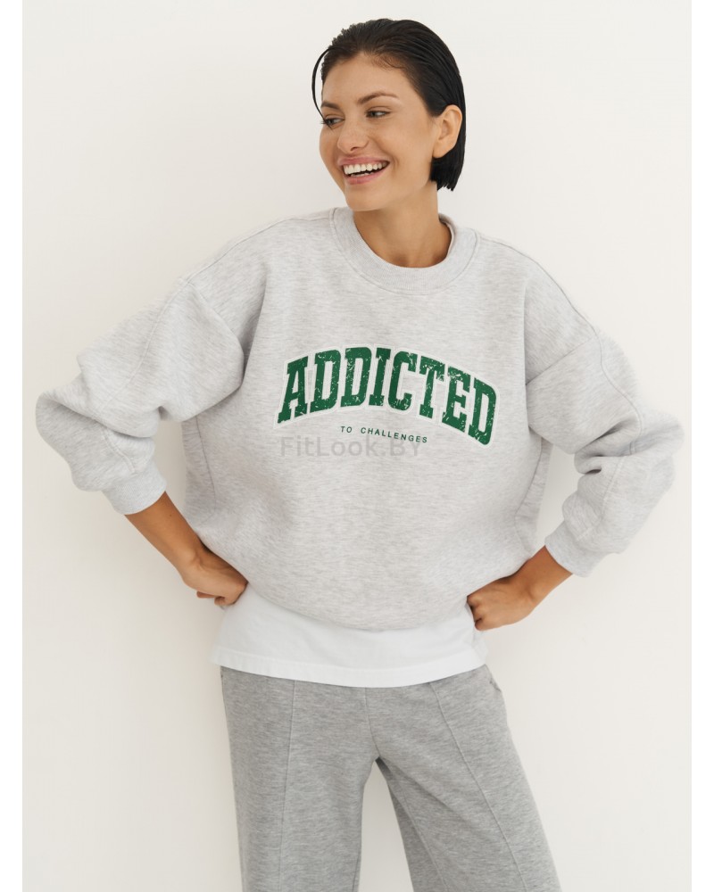 Утепленный свитшот оверсайз ADDICTED