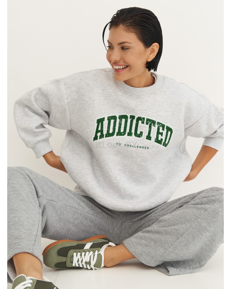 Утепленный свитшот оверсайз ADDICTED
