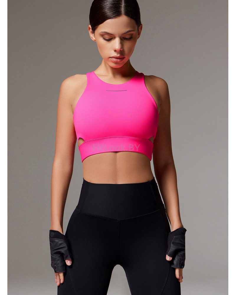 Спортивный топ-бра со средней поддержкой и вставными чашками