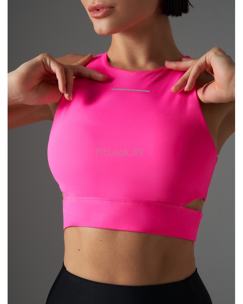 Спортивный топ-бра со средней поддержкой и вставными чашками