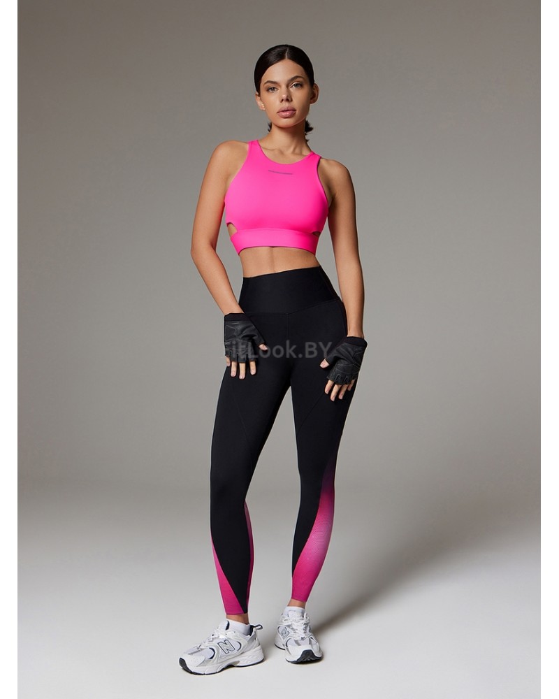 Спортивный топ-бра со средней поддержкой и вставными чашками