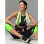 Укороченные леггинсы с неоновыми вставками