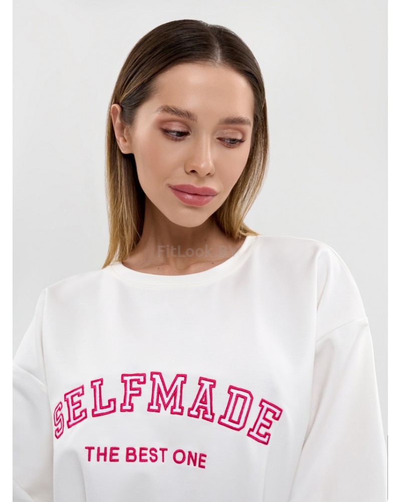 Футболка Bona Fashion: OVERSIZE T- shirt Selfmade "White"