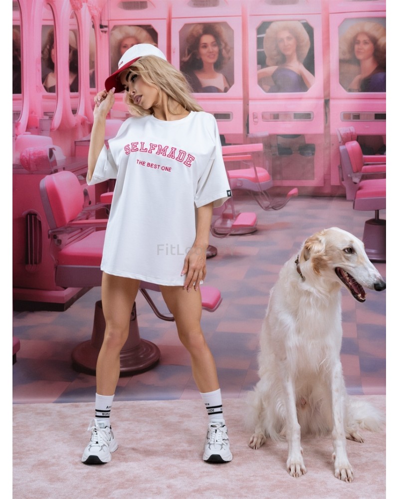 Футболка Bona Fashion: OVERSIZE T- shirt Selfmade "White"