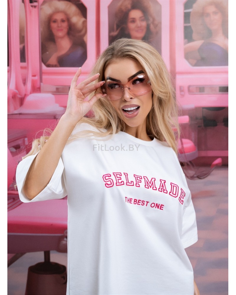 Футболка Bona Fashion: OVERSIZE T- shirt Selfmade "White"