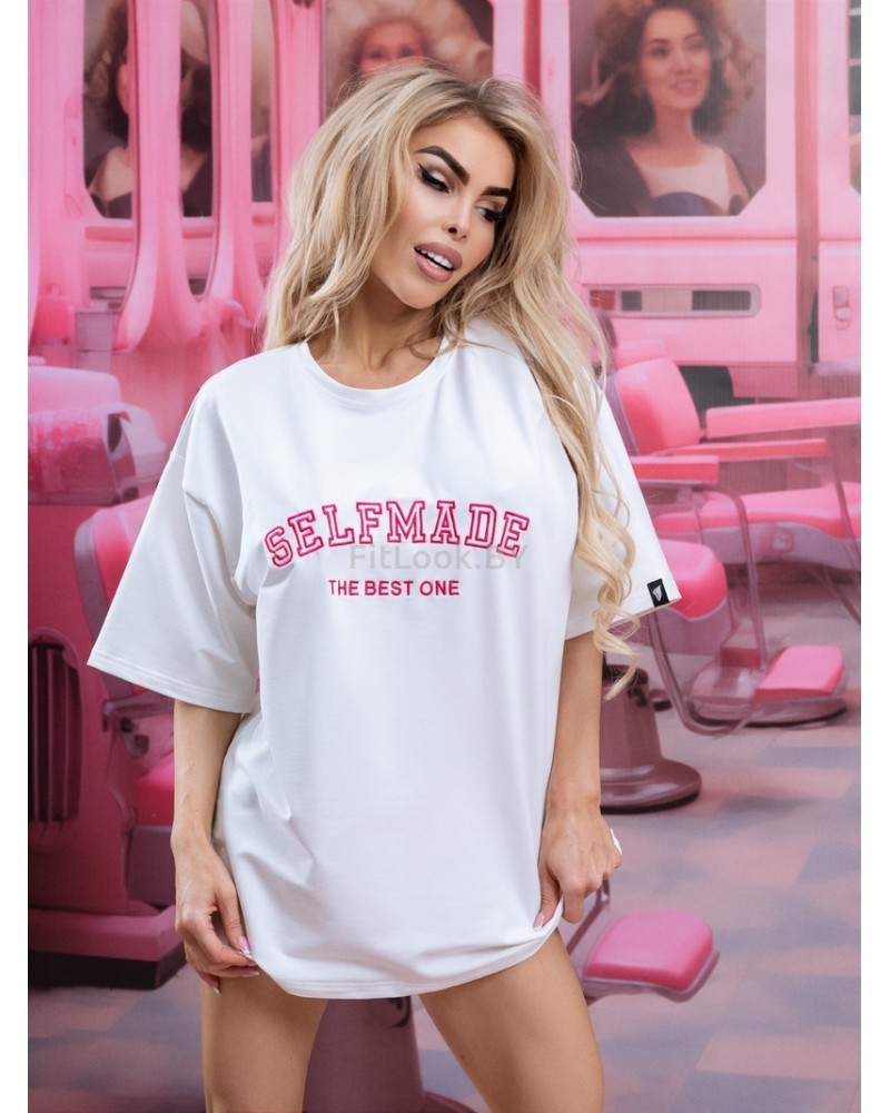 Футболка Bona Fashion: OVERSIZE T- shirt Selfmade "White"