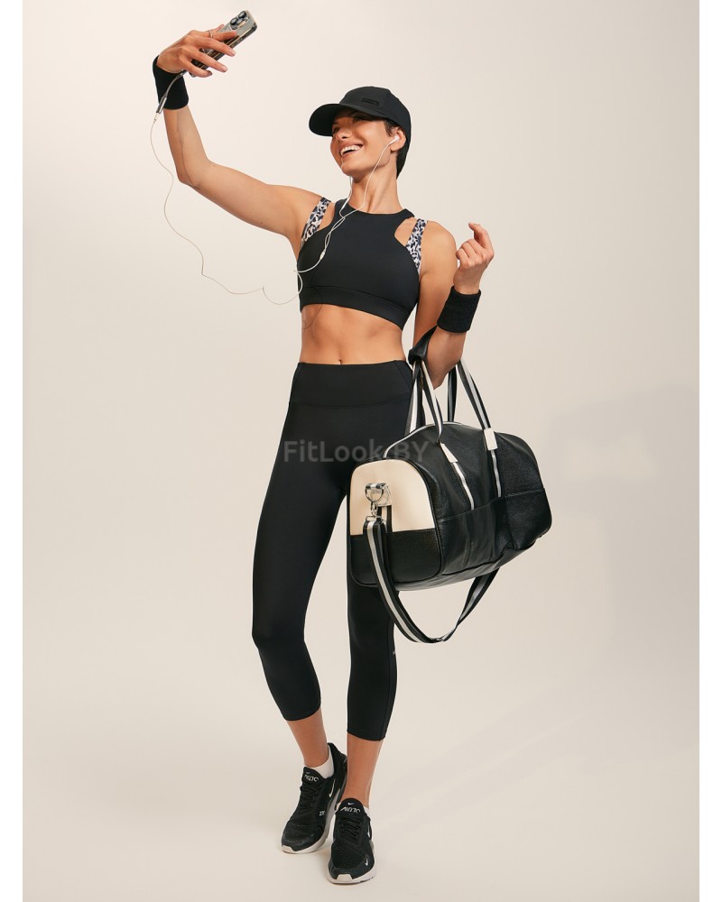 Леггинсы 7/8 с широким поясом