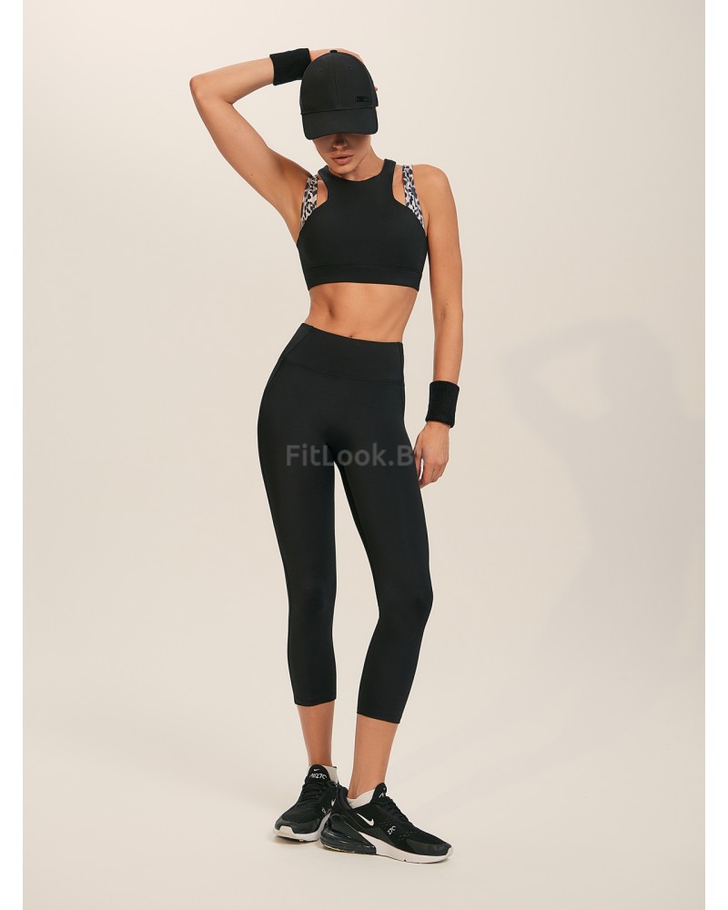 Леггинсы 7/8 с широким поясом