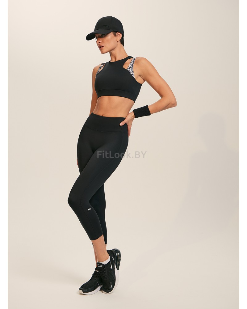Леггинсы 7/8 с широким поясом