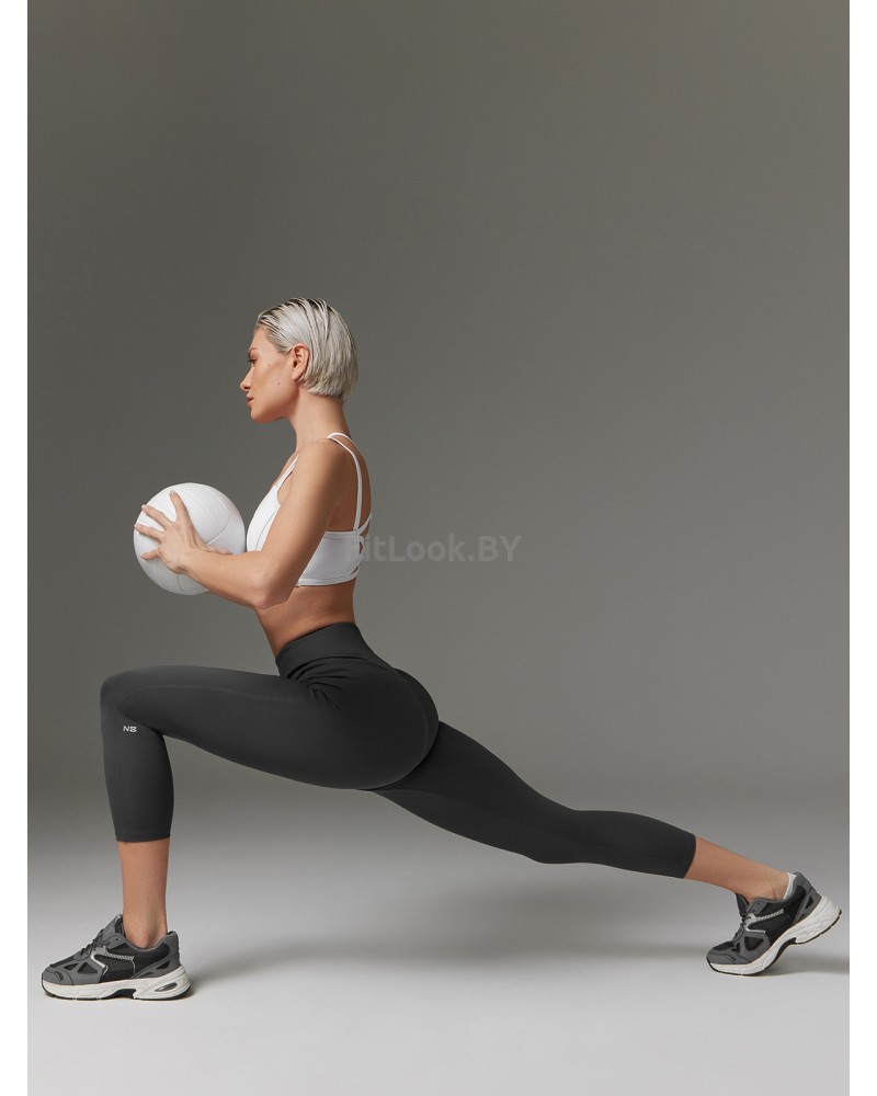 Леггинсы 7/8 с широким поясом