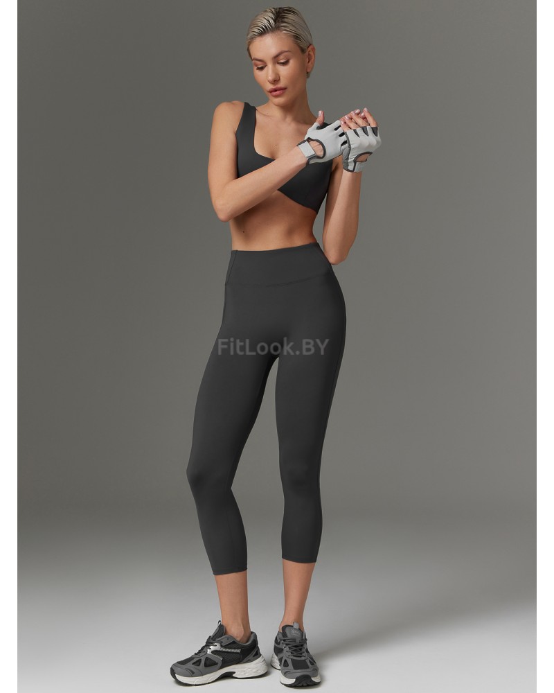 Леггинсы 7/8 с широким поясом