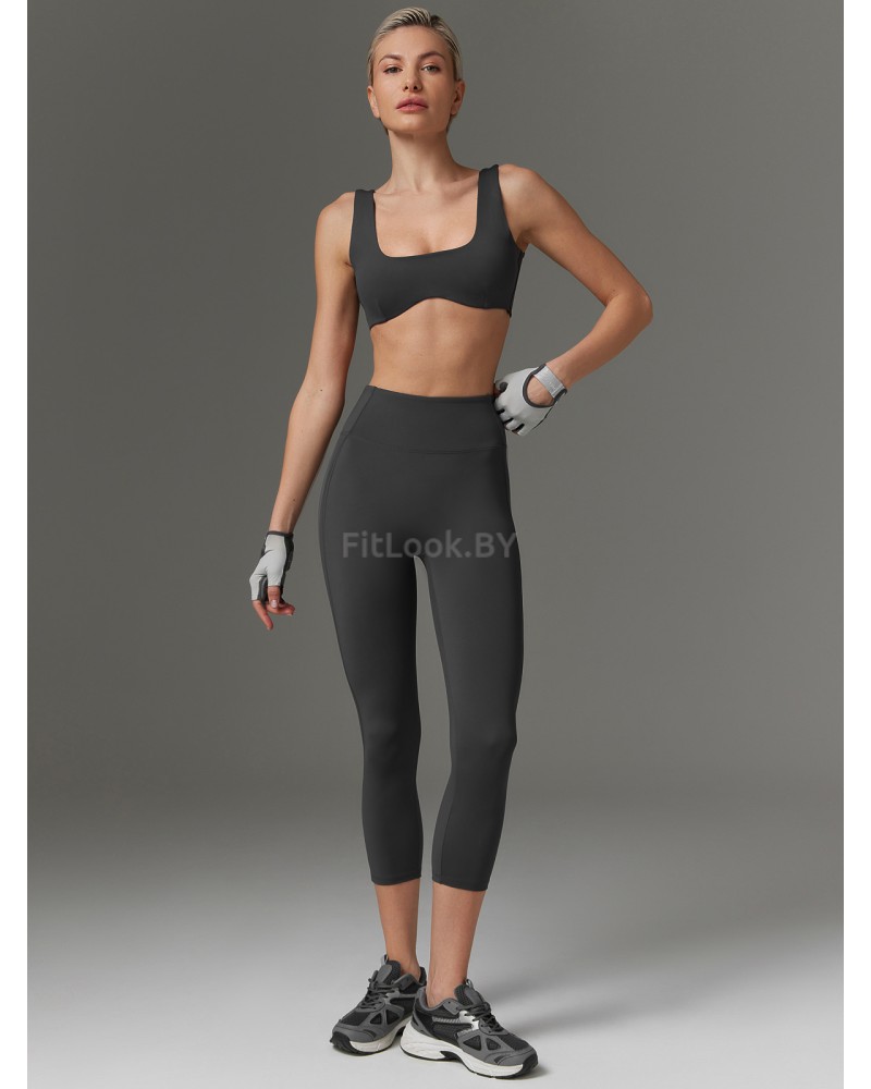 Леггинсы 7/8 с широким поясом