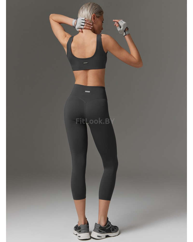 Леггинсы 7/8 с широким поясом