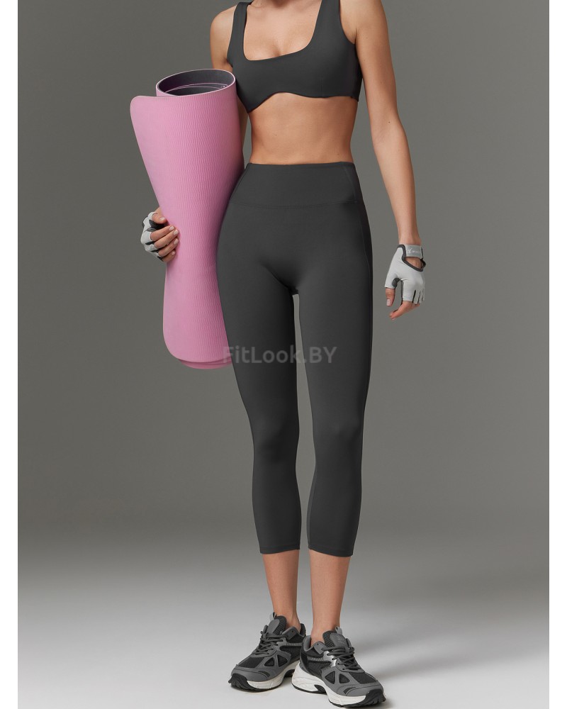 Леггинсы 7/8 с широким поясом