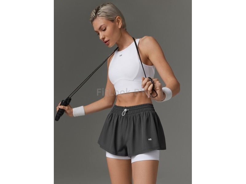 Шорты двойные Neverlate Twins Graphite 179.2