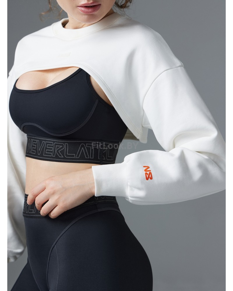 Свитшот NEVERLATE ультра кроп с удлиненной спиной и спущенной линией плеча 