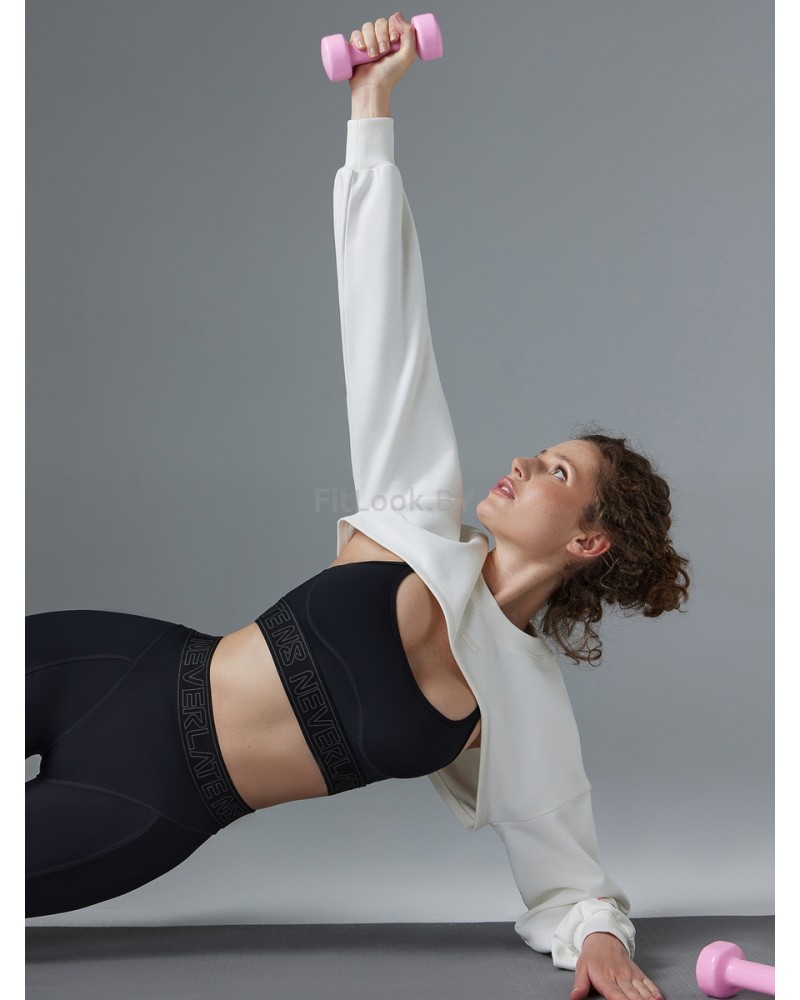 Свитшот NEVERLATE ультра кроп с удлиненной спиной и спущенной линией плеча 