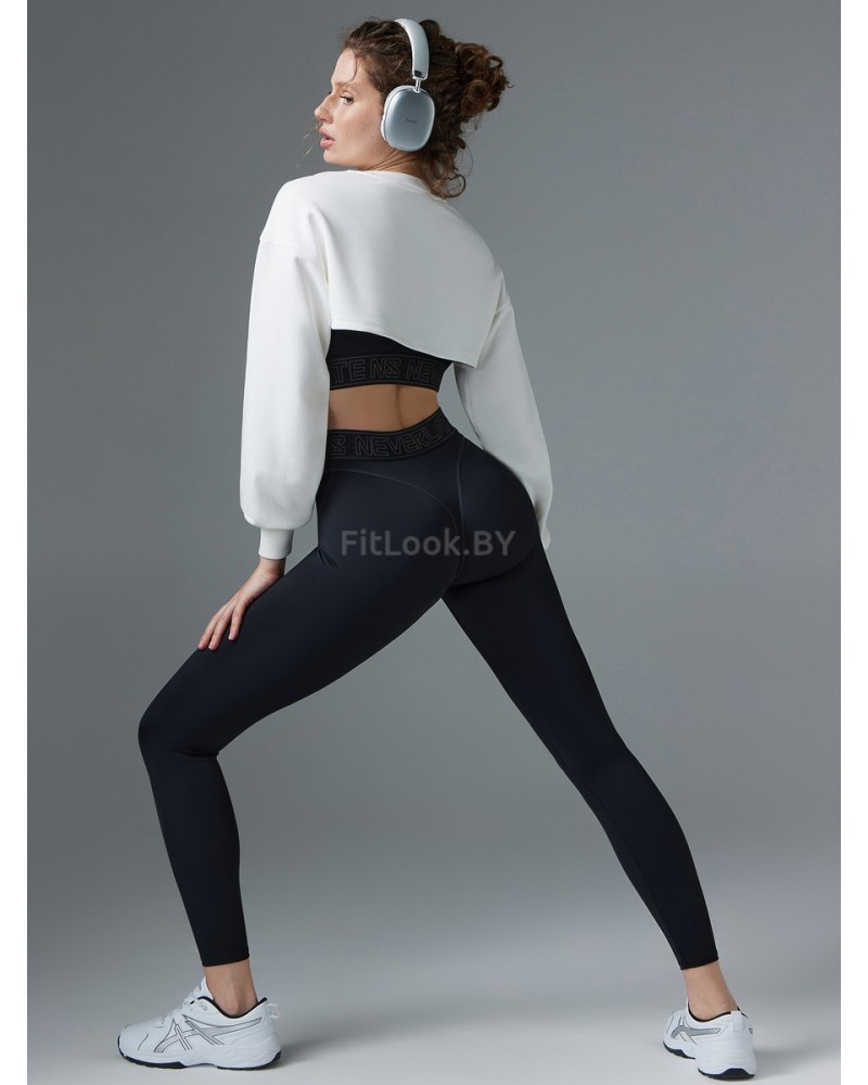 Свитшот NEVERLATE ультра кроп с удлиненной спиной и спущенной линией плеча 