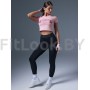 Укороченная спортивная футболка из хлопка GYM Princess розовая 