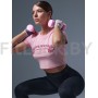 Укороченная спортивная футболка из хлопка GYM Princess розовая 