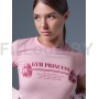 Укороченная спортивная футболка из хлопка GYM Princess розовая 