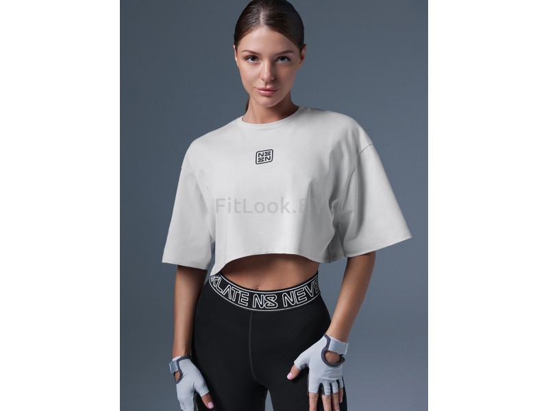 Оверсайз футболка Neverlate NS Crop Grey 593.13