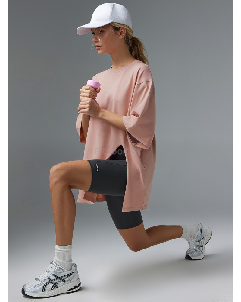 Футболка свободного силуэта ACTIVE SPORT create yourself с разрезом