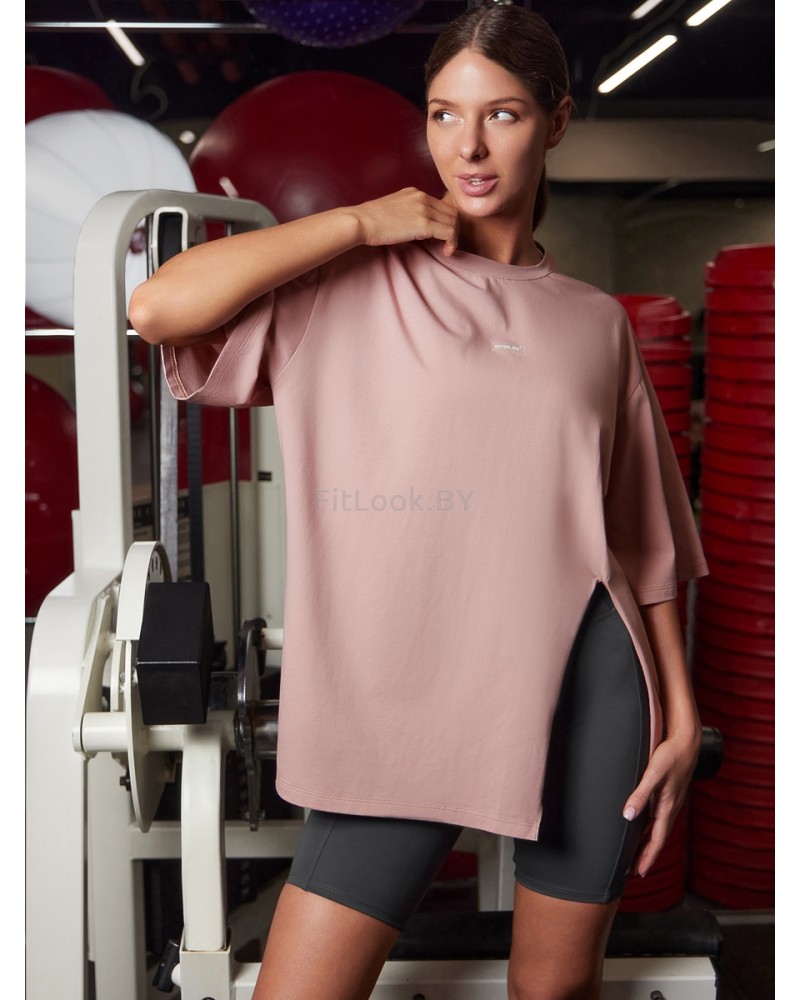 Футболка свободного силуэта ACTIVE SPORT create yourself с разрезом