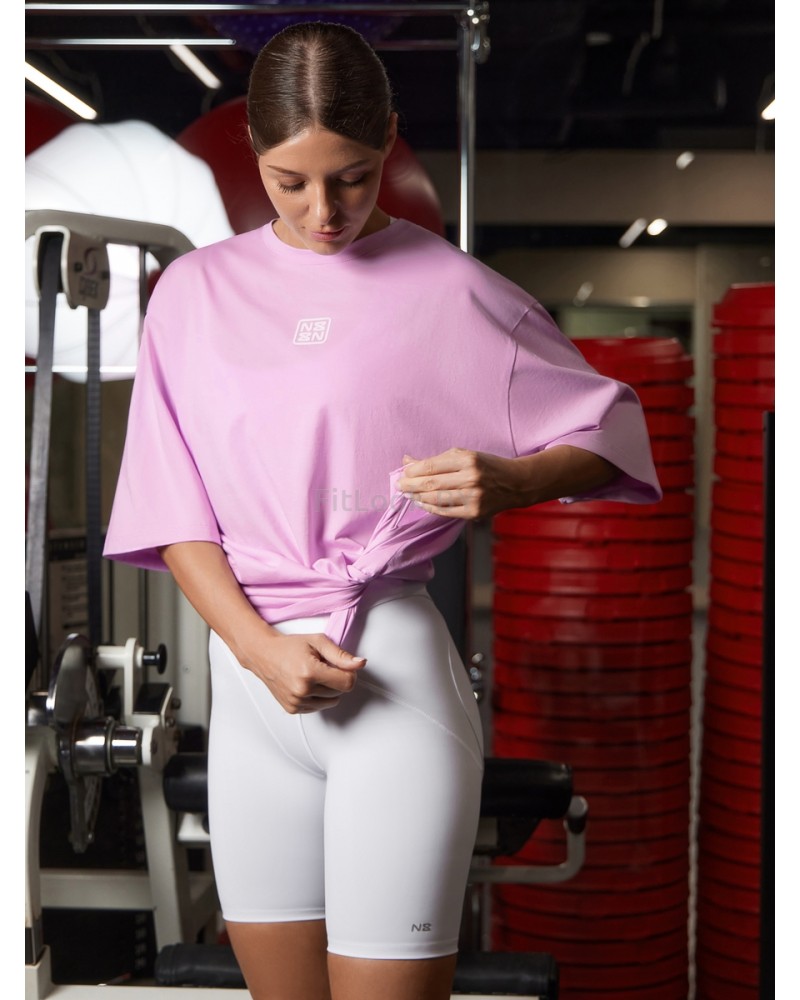 Футболка свободного силуэта ACTIVE SPORT create yourself с разрезом