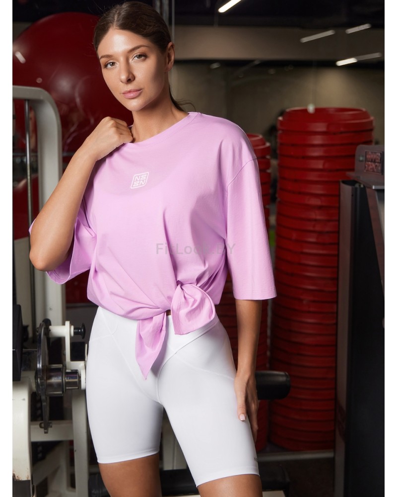 Футболка свободного силуэта ACTIVE SPORT create yourself с разрезом