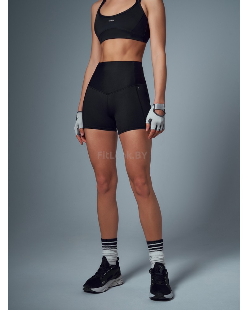 Шорты с фигурным моделирующим поясом и плоскими швами