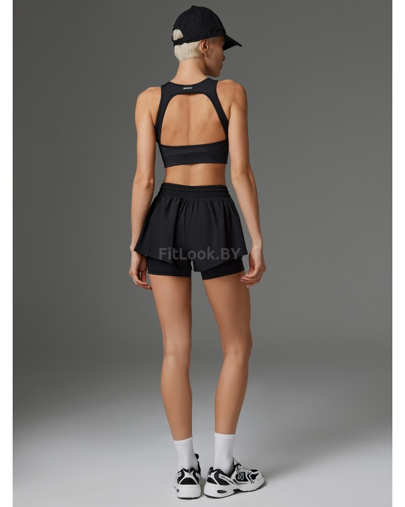 Двойные спортивные шорты Neverlate Twins Black