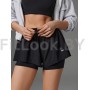 Двойные спортивные шорты Neverlate Twins Black