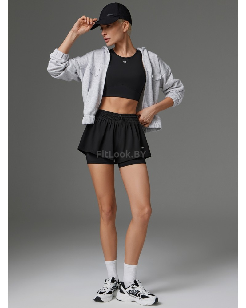 Двойные спортивные шорты Neverlate Twins Black