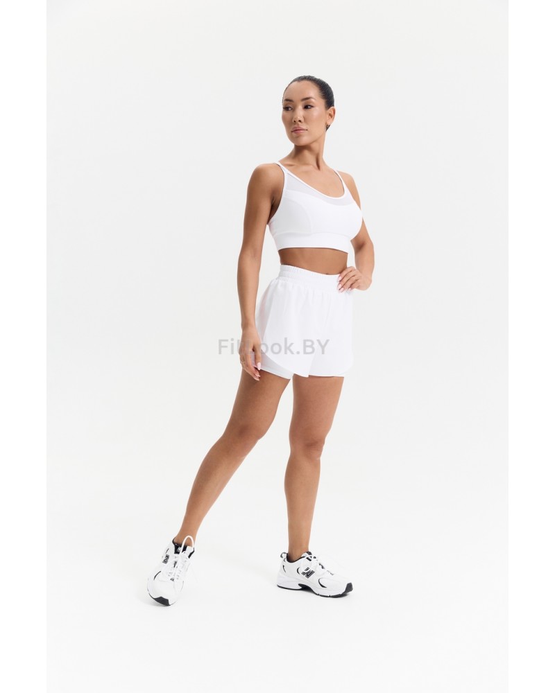 Двухслойные шорты 2-в-1 Forstrong Race White