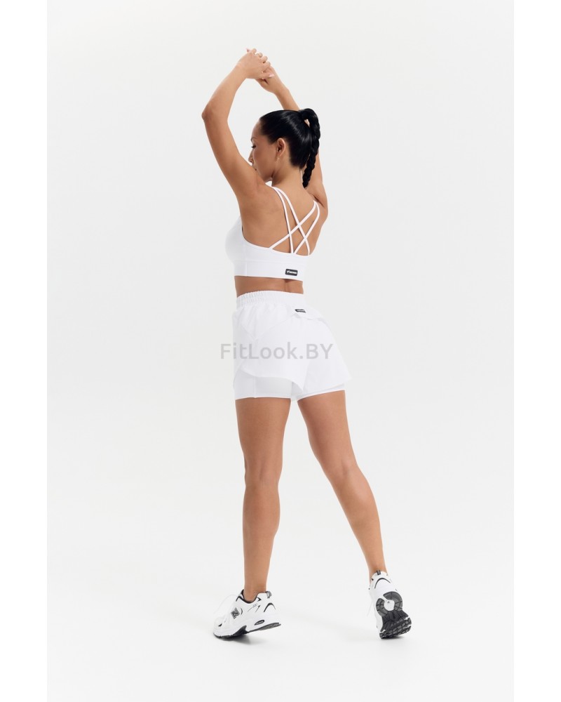 Двухслойные шорты 2-в-1 Forstrong Race White